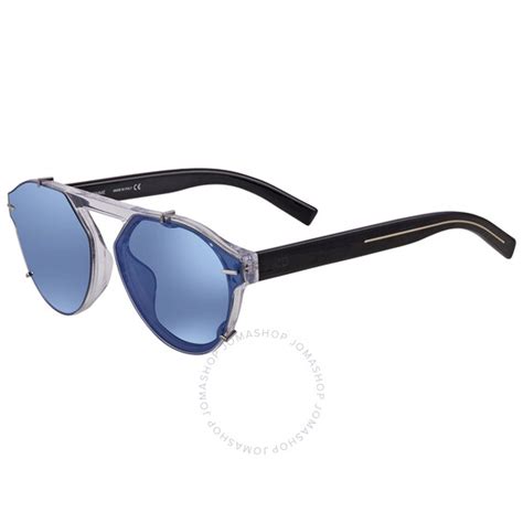 Dior Blue Mirror Round Men's Sunglasses BLACKTIE254FS 